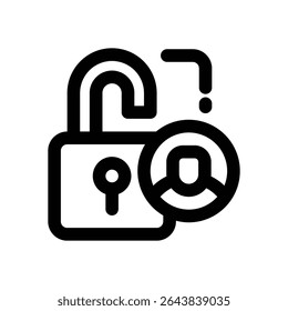 icono de línea de acceso al sistema. Icono de Vector limpio y minimalista para Sitios web, App móviles, presentaciones y logotipos. Totalmente escalable y personalizable para cualquier proyecto.
