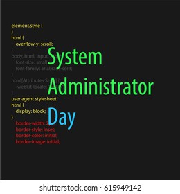 system administrator flat design