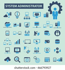 iconos del administrador del sistema