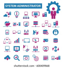 ícones do administrador do sistema