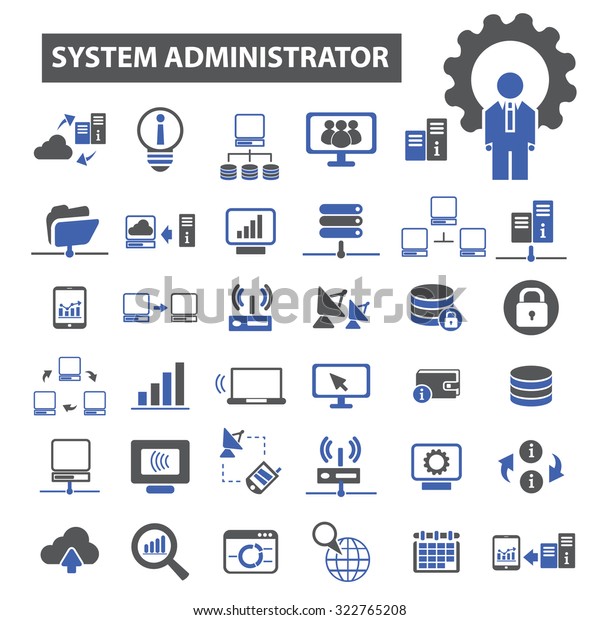 System Administrator Icons Stock Vector (Royalty Free) 322765208 ...