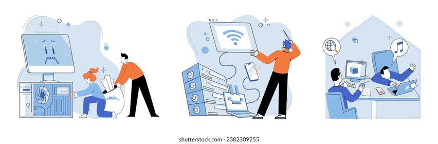 System administrator. Vector illustration. The system administrator concept highlights importance technical expertise in system management Effective governance and regulation are crucial