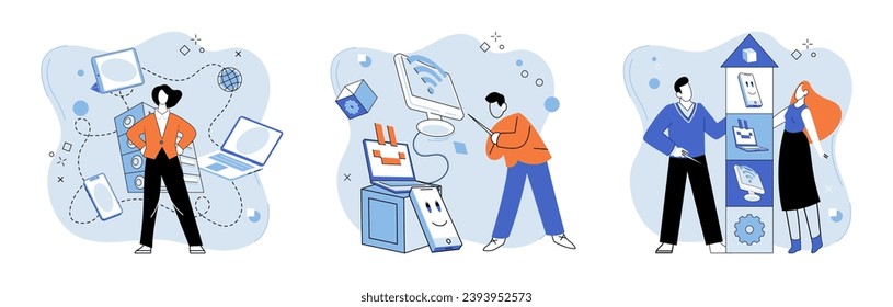 System administrator. Vector illustration. Effective governance and regulation are crucial for maintaining control and order The system administrator plays vital role in managing and regulating system