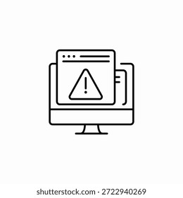 Vector de signo de icono de error de alerta del sistema