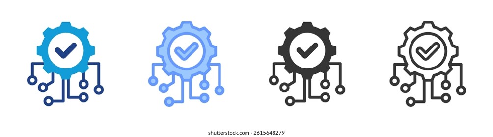 System Availability icon set multiple style collection
