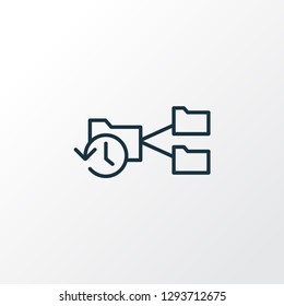 System backup icon line symbol. Premium quality isolated folder element in trendy style.