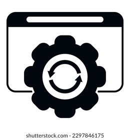 System backup icon simple vector. Data cloud. Server file