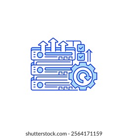 System Backup Line Icon. linear style sign for mobile concept and web design. Outline vector icon.