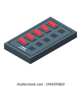 System breaker icon. Isometric of system breaker vector icon for web design isolated on white background