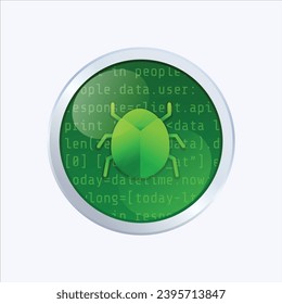 system bug and error vector icon