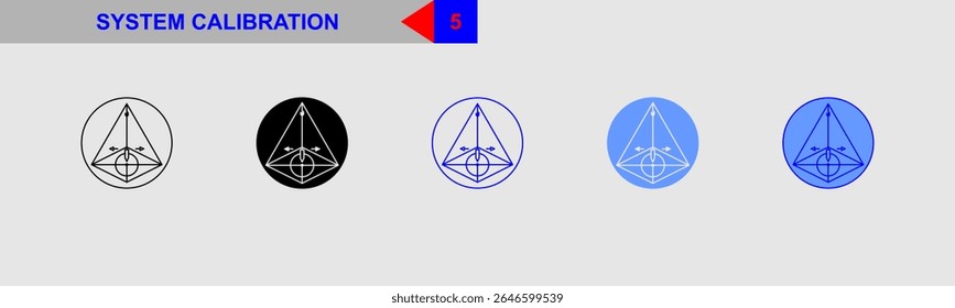 System Calibration Process Maintenance Icon Set
