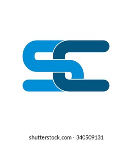 System Center, S C Initial Logo Template