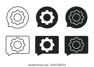 Símbolo de icono de chat del sistema. Vector de ilustración