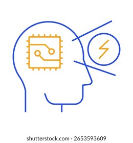 System – Circuit and Gear Representing Structure and Process Organization. Vector Icon