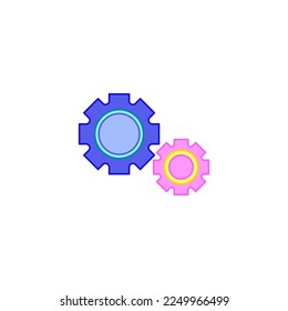 Sistema, icono colorido, ilustración vectorial