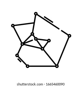 Icono de línea de comunicación del sistema, signo de concepto, ilustración de vector de contorno, símbolo lineal.