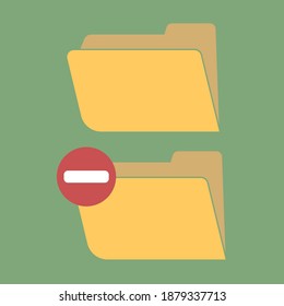 System Computer Folders Flat Design Illustration	