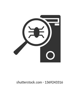 System computer virus vector icon. Security vector icon
