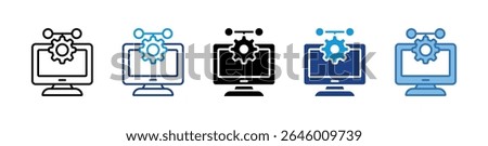 System Configuration Icon Element For Design
