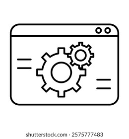 System Configuration Icon Representing Workflow Optimization and Process Automation