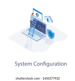 
System configuration vector illustration design.
