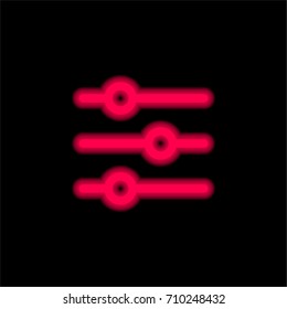 System Controller red glowing neon ui ux icon. Glowing sign logo vector