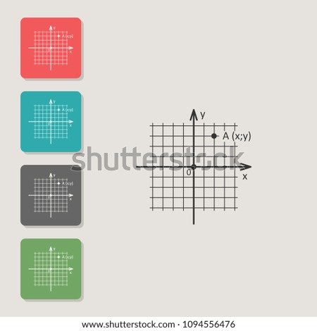 System of coordinates - vector icon. Symbol for web, infographics, print design and mobile UX/UI kit. Vector illustration, EPS10.