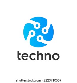 system data tech logo design templates