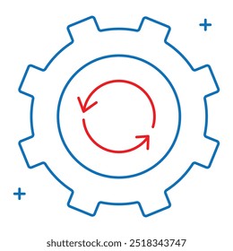 System Debugging und Reverse Engineering Vector Icon Design, Technologie, Software-Analyse, Code-Dekonstruktion, technische Untergliederung