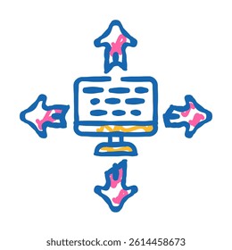 system deployment analyst doodle icon sketch vector. system deployment analyst sign. isolated symbol illustration