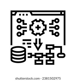 system deployment analyst line icon vector. system deployment analyst sign. isolated contour symbol black illustration