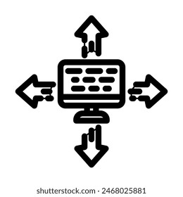 system deployment analyst line icon vector. system deployment analyst sign. isolated contour symbol black illustration