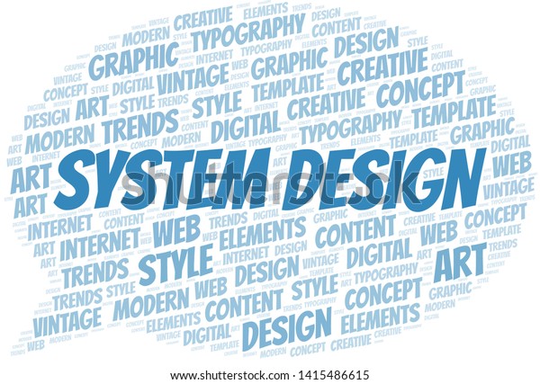 System Design Word Cloud Wordcloud Made Stock Vector (Royalty Free ...