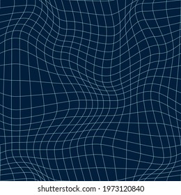 System distorted grid pattern. Seamless vector