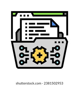 system documentation analyst color icon vector. system documentation analyst sign. isolated symbol illustration