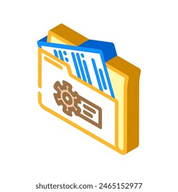 system documentation analyst isometric icon vector. system documentation analyst sign. isolated symbol illustration