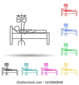 system of droppers multi color style icon. Simple thin line, outline vector of medicine icons for ui and ux, website or mobile application