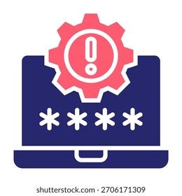 Vektorgrafik mit dem Symbol "Systemfehler - Farbfüllung"