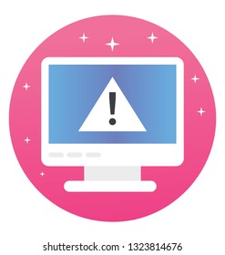 System error icon in flat design 