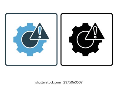 Symbol für Systemfehler. Gerät mit Ausrufezeichen. -Symbol für Warnung, Benachrichtigung. geeignet für Web-Site, App, Benutzeroberflächen, druckbare etc. Solid Icon Stil. Einfaches Vektordesign bearbeitet