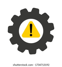 System error icon, system not working sign. vector illustration