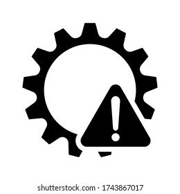 System Error Icon, System Not Working Sign. Vector Illustration