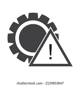 System Error Icon, System Not Working Sign. Vector Illustration