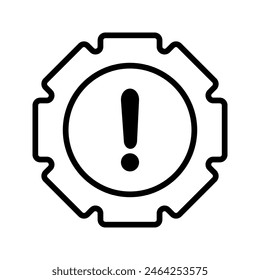 System error icon, system not working sign color editable