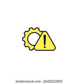 System error icon, system not working sign. vector illustration