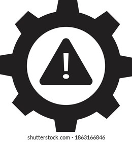 system error icon on white background. system not working sign. flat style. Industry problem symbol.