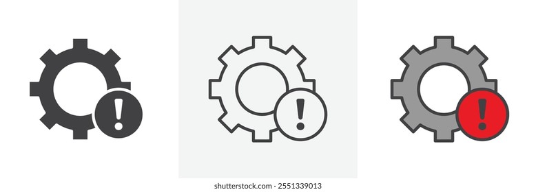 Paquete de iconos de error del sistema. Ilustración vectorial. EPS10