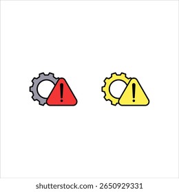 System error icon ser and glyph design on a white background, vector illustration