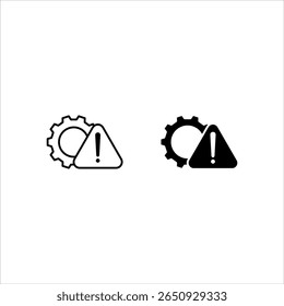 System error icon ser and glyph design on a white background, vector illustration
