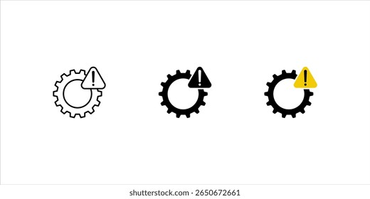 System error icon set, system not working sign. vector illustration